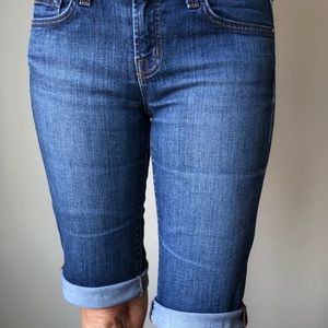 J BRAND denim knee length shorts